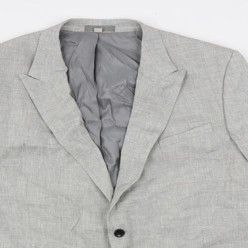Marks and Spencer Mens Grey Polyester Jacket Suit Jacket Size 48 Regular