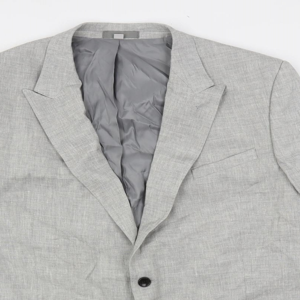 Marks and Spencer Mens Grey Polyester Jacket Suit Jacket Size 48 Regular