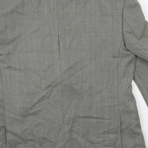 Marks and Spencer Mens Grey Herringbone Polyester Jacket Suit Jacket Size 36 Regular