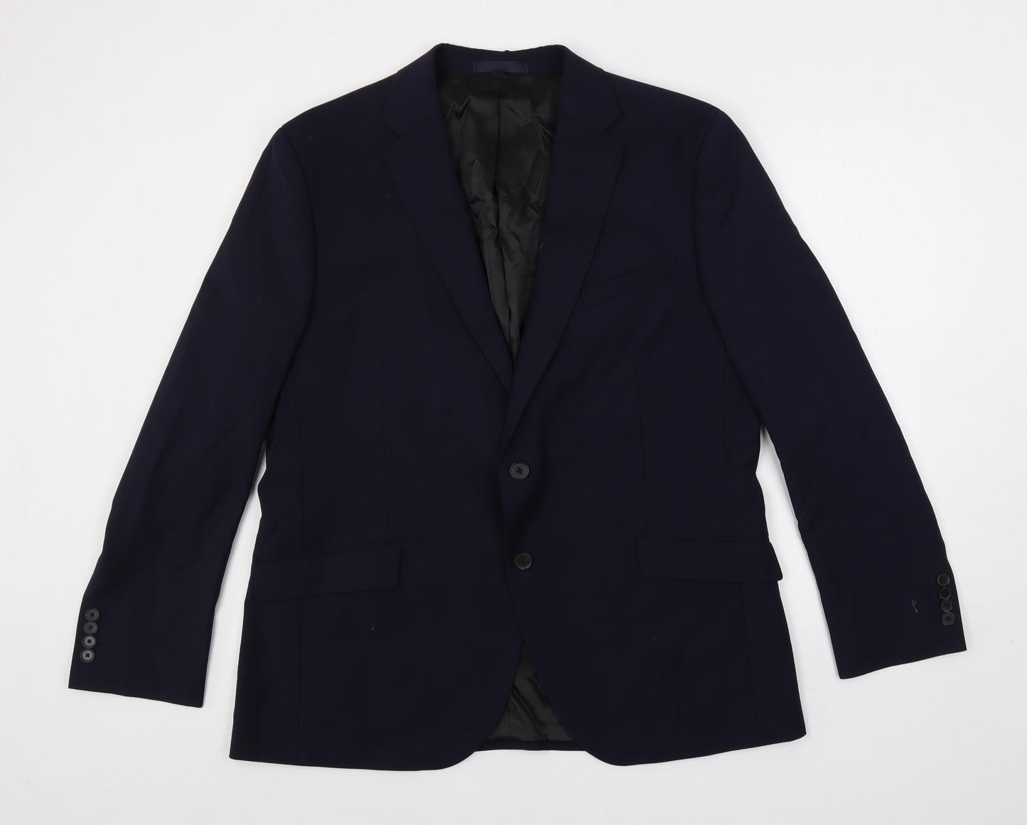 Autograph Mens Blue Wool Jacket Suit Jacket Size 44 Regular