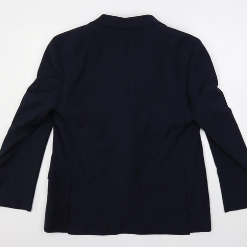 Autograph Mens Blue Wool Jacket Suit Jacket Size 44 Regular