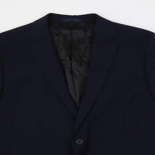 Autograph Mens Blue Wool Jacket Suit Jacket Size 44 Regular