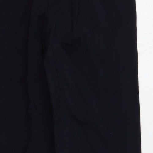 Marks and Spencer Womens Blue Cotton Dress Pants Trousers Size 10 L26 in Regular Zip