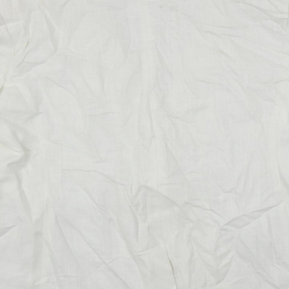 Marks and Spencer Womens White Jacket Blazer Size 20 Button