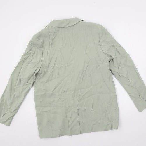 Marks and Spencer Womens Green Jacket Blazer Size 14 Button