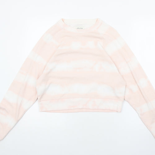 Gilly Hicks Womens Pink Cotton Pullover Sweatshirt Size XS Pullover - Striped Tie Dye