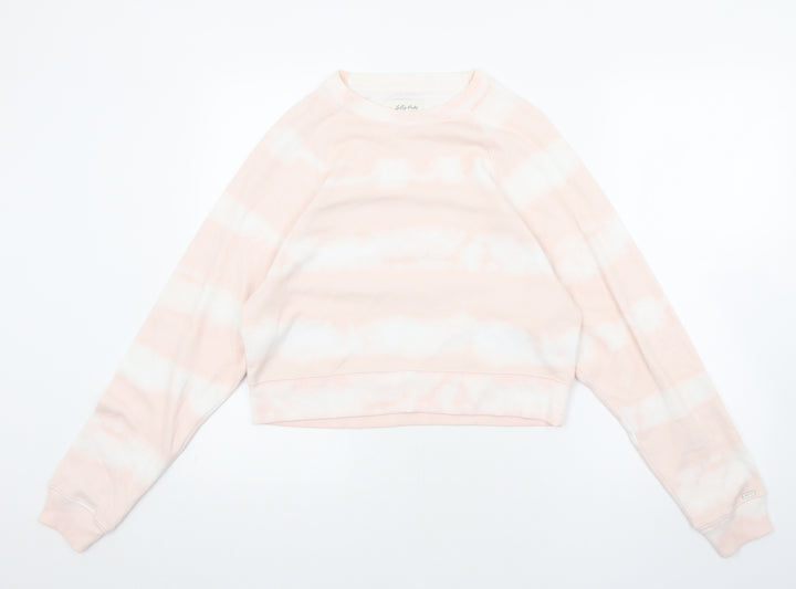 Gilly Hicks Womens Pink Cotton Pullover Sweatshirt Size XS Pullover - Striped Tie Dye