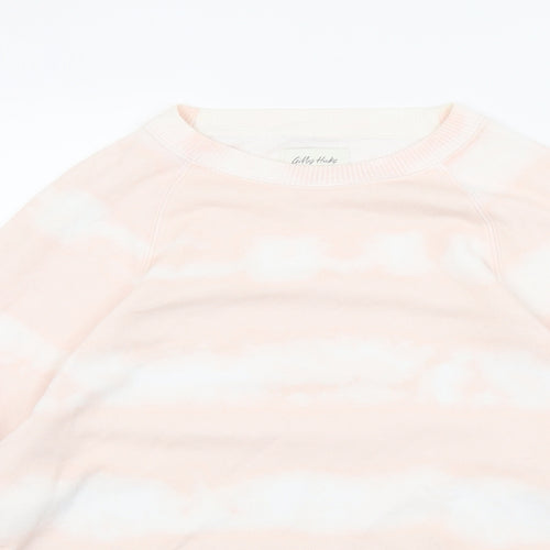 Gilly Hicks Womens Pink Cotton Pullover Sweatshirt Size XS Pullover - Striped Tie Dye