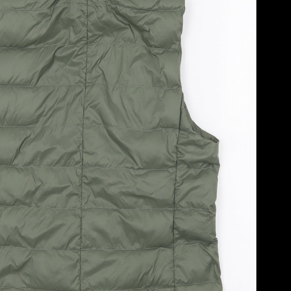 Marks and Spencer Womens Green Gilet Jacket Size 14 Zip - Hooded