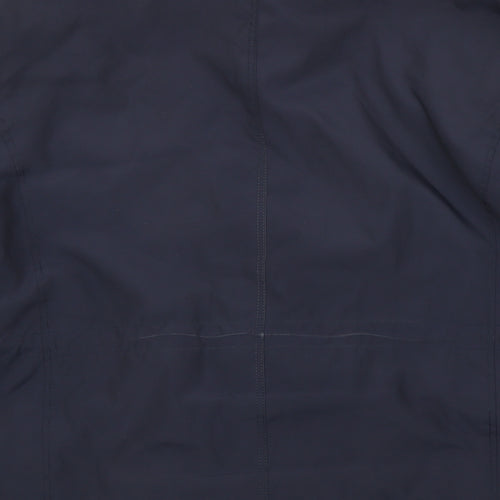 Marks and Spencer Mens Blue Rain Coat Coat Size L Zip