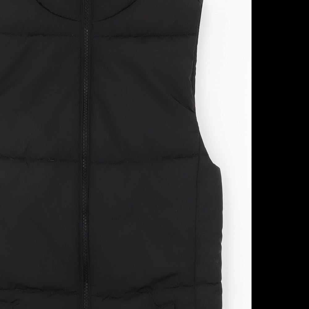 Marks and Spencer Womens Black Gilet Jacket Size 8 Zip