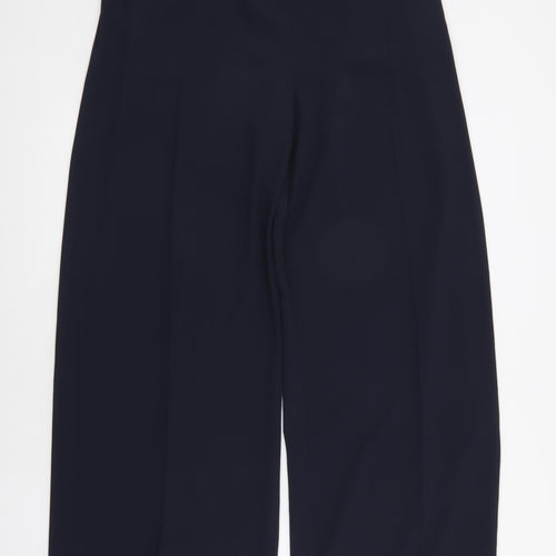 Marks and Spencer Womens Blue Polyester Trousers Size 14 L29.5 in Regular Drawstring