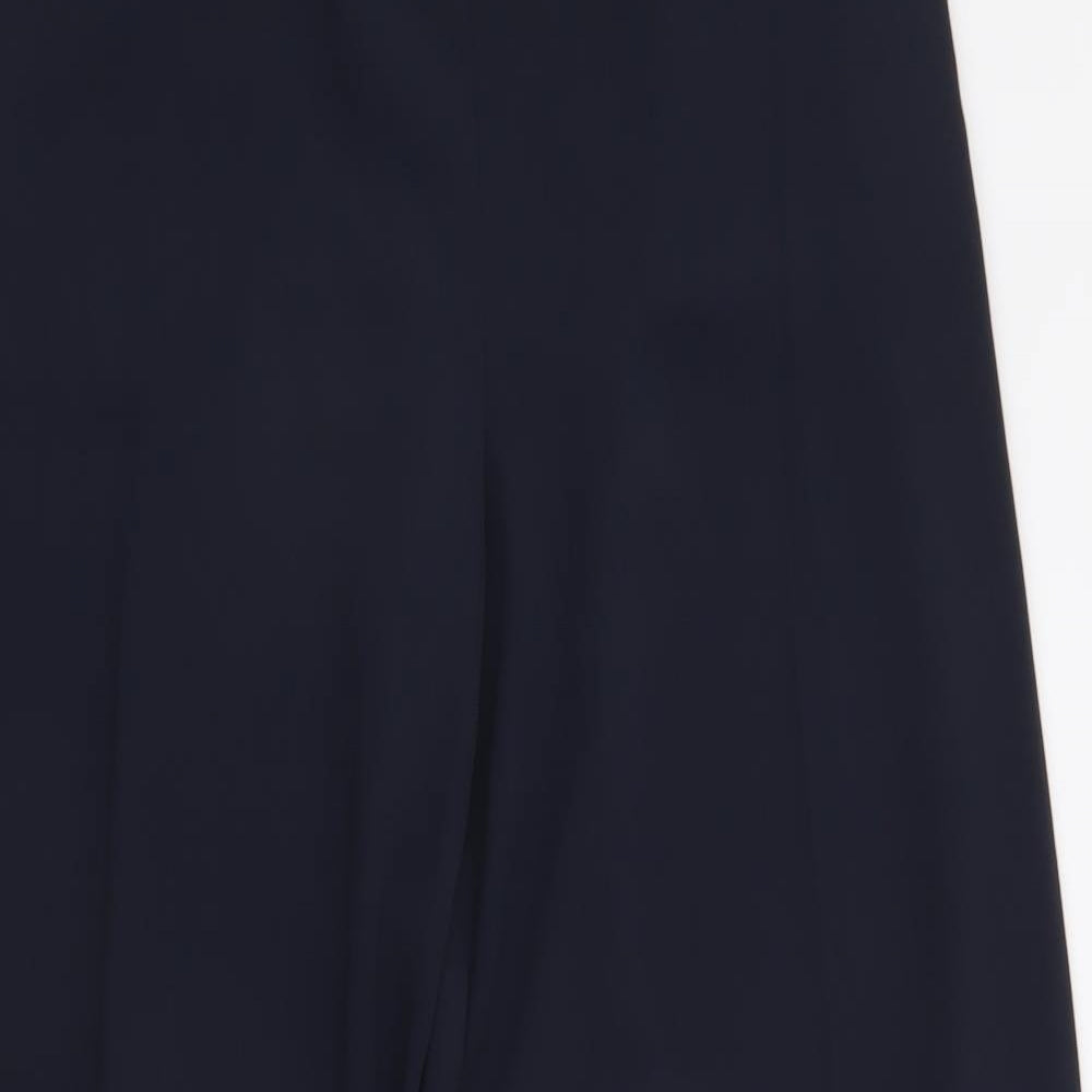 Marks and Spencer Womens Blue Polyester Trousers Size 14 L29.5 in Regular Drawstring
