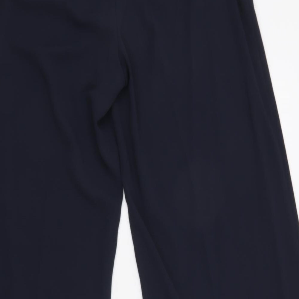 Marks and Spencer Womens Blue Polyester Trousers Size 14 L29.5 in Regular Drawstring