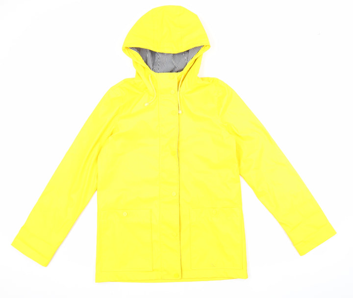 Topshop Womens Yellow Jacket Size 8 Zip - Water Resistant