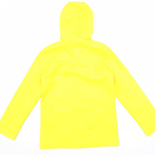 Topshop Womens Yellow Jacket Size 8 Zip - Water Resistant