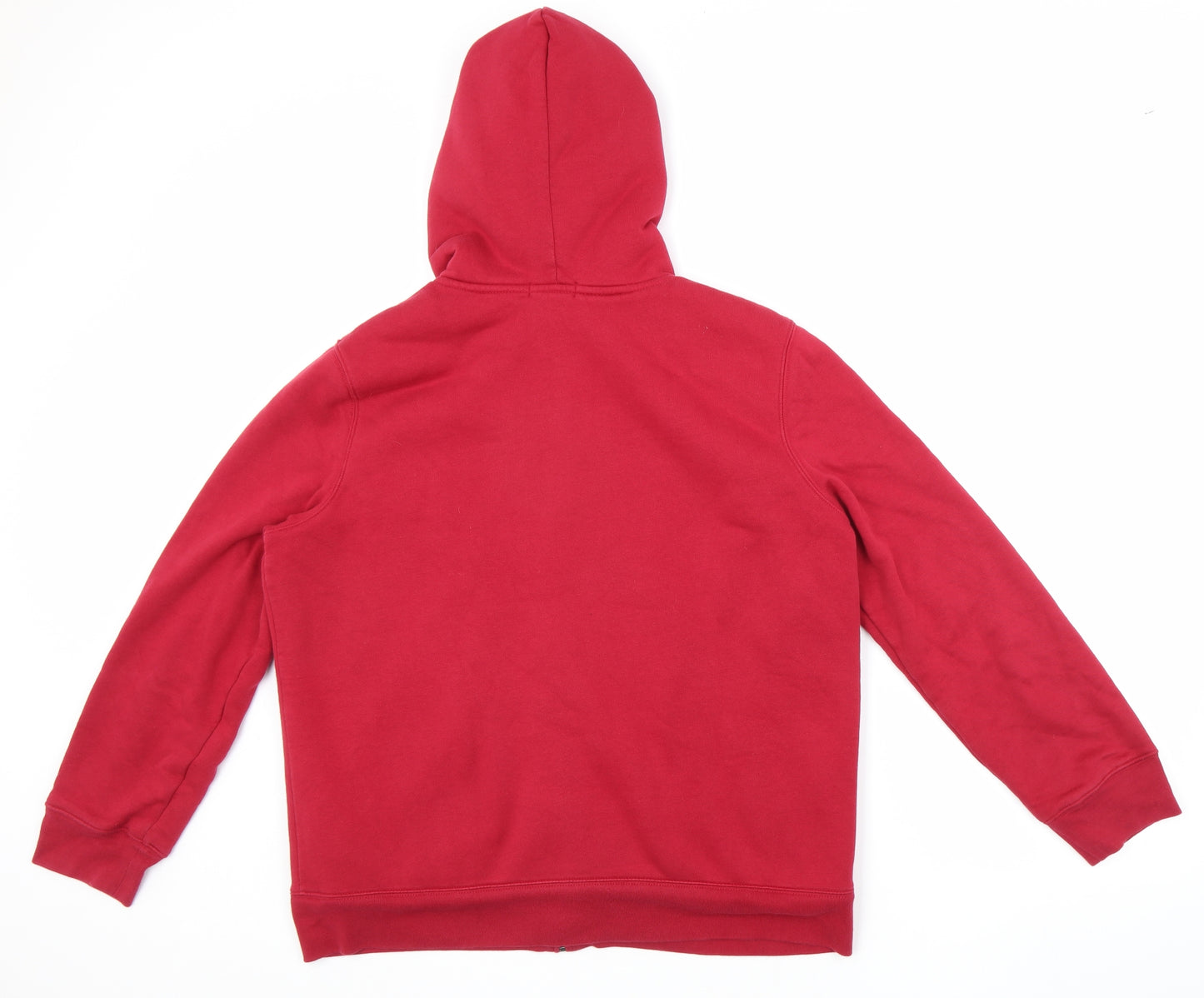 Gap Mens Red Cotton Pullover Hoodie Size XL - Embroidered Logo, Lined
