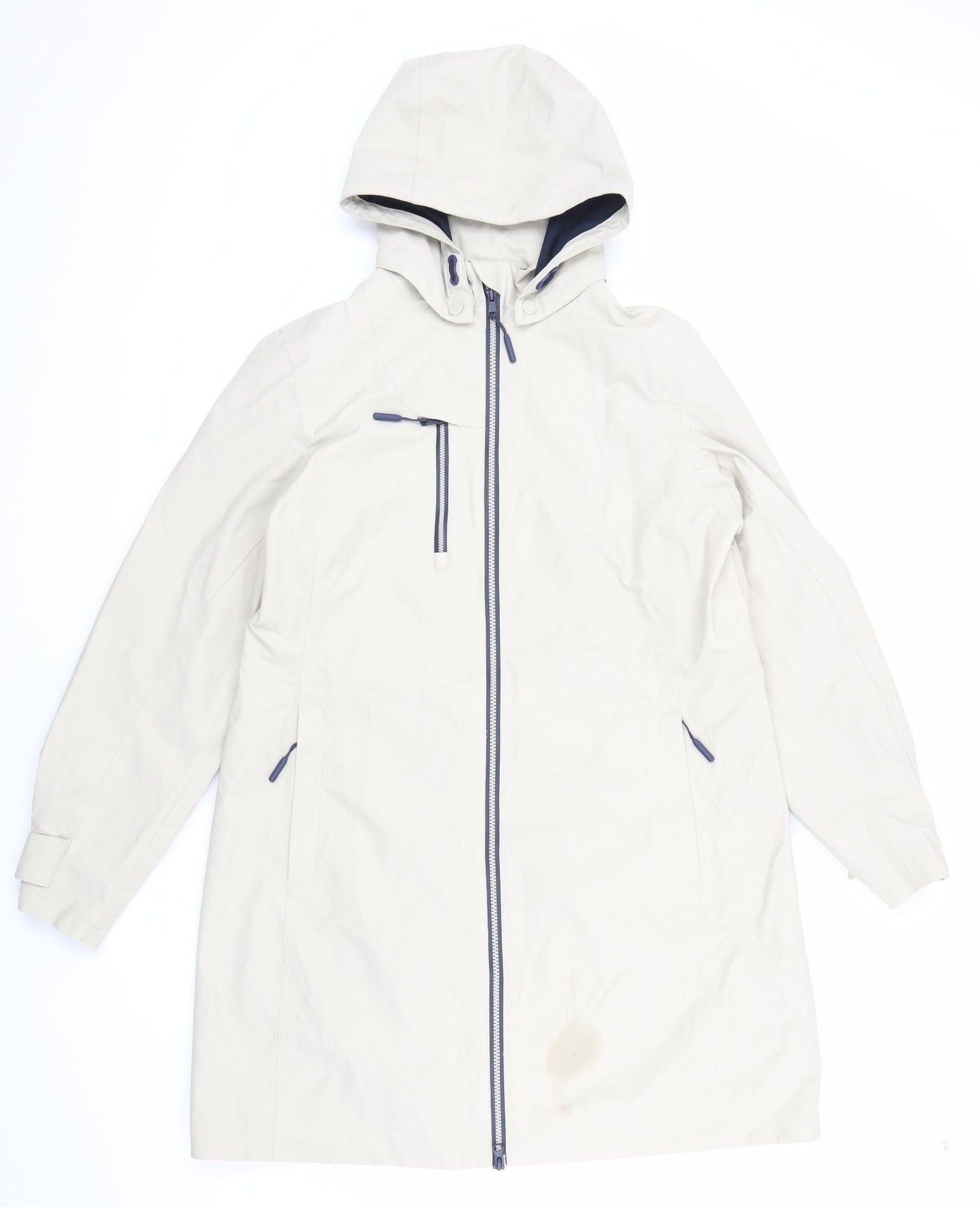 Seasalt Womens Beige Rain Coat Jacket Size 14 Zip