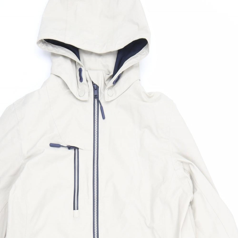 Seasalt Womens Beige Rain Coat Jacket Size 14 Zip