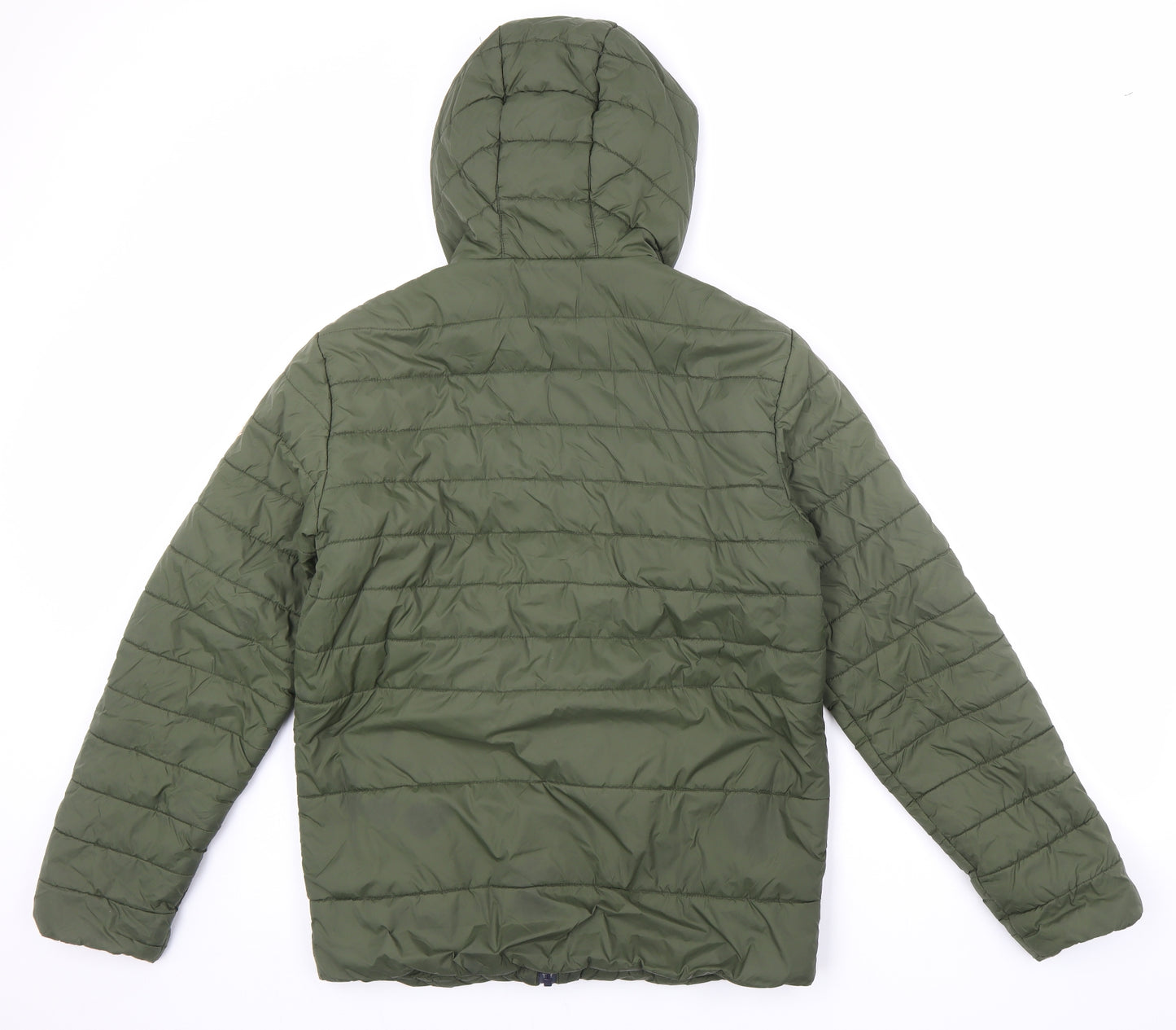 JACK & JONES Mens Green Puffer Jacket Jacket Size M Zip