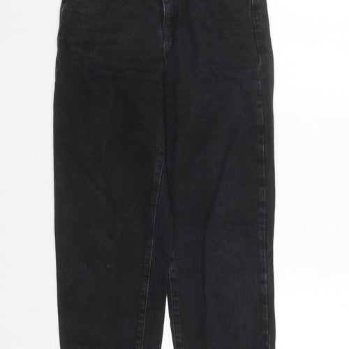 Zara Womens Black Cotton Straight Jeans Size 26 in L28 in Regular Zip