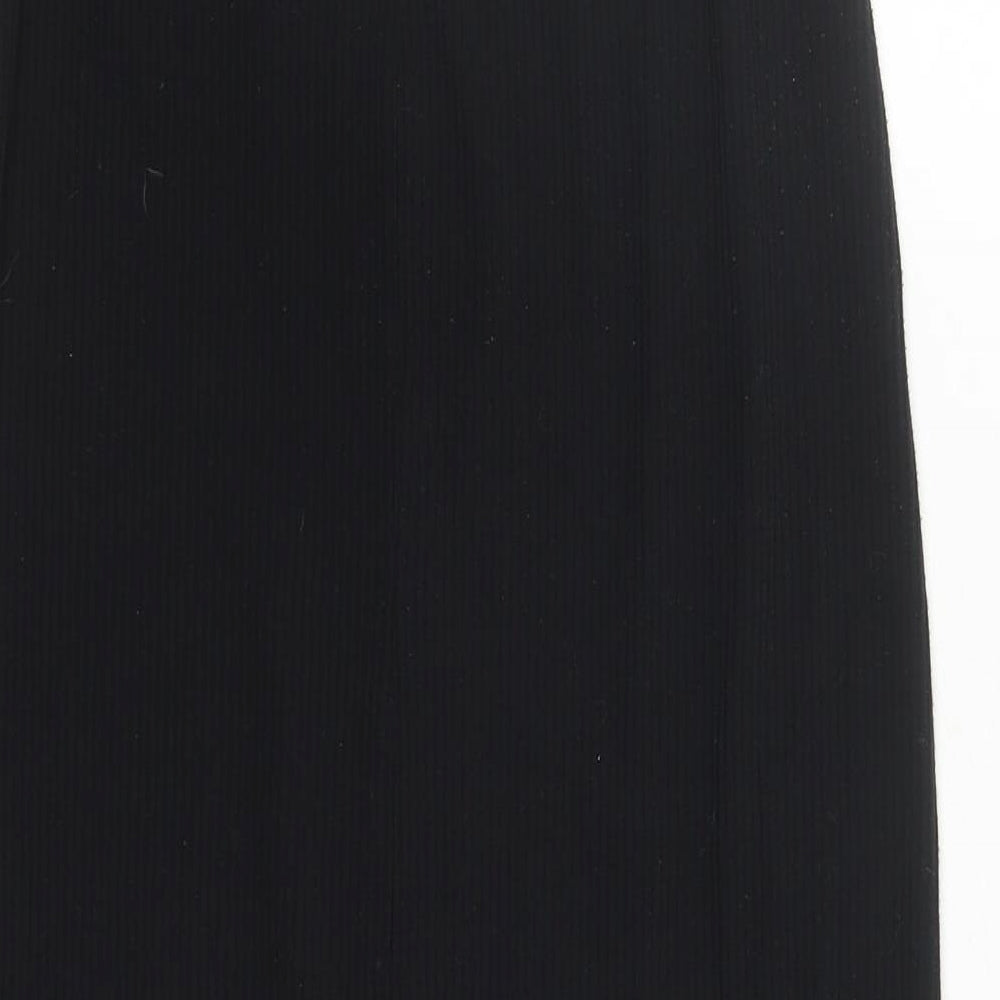 ASOS Womens Black Polyester A-Line Skirt Size 24 in - Elasticated Waist