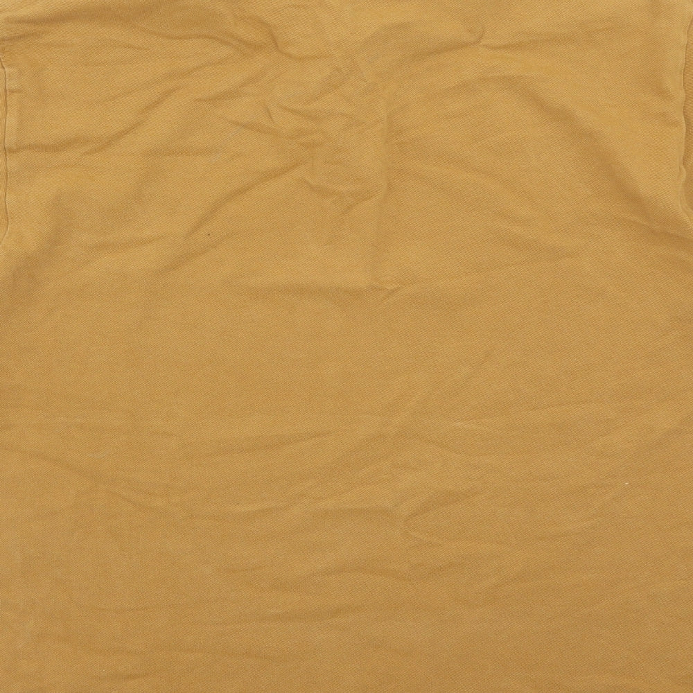 NEXT Mens Brown Cotton Polo Size M Collared Button