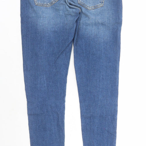 Denim & Co. Womens Blue Cotton Skinny Jeans Size 12 L28 in Regular Zip