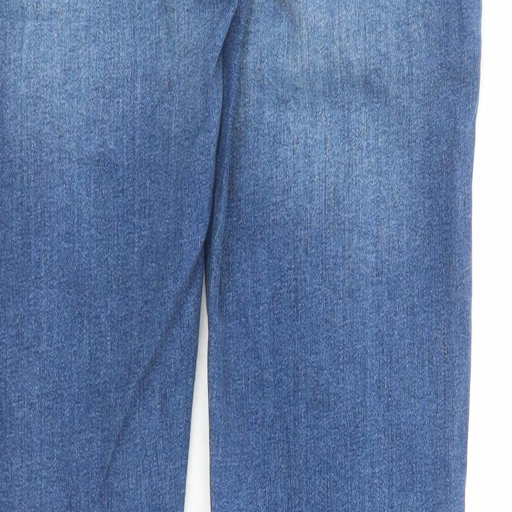 Denim & Co. Womens Blue Cotton Skinny Jeans Size 12 L28 in Regular Zip