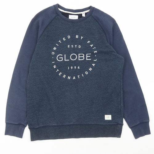 Globe Mens Blue Cotton Pullover Sweatshirt Size M