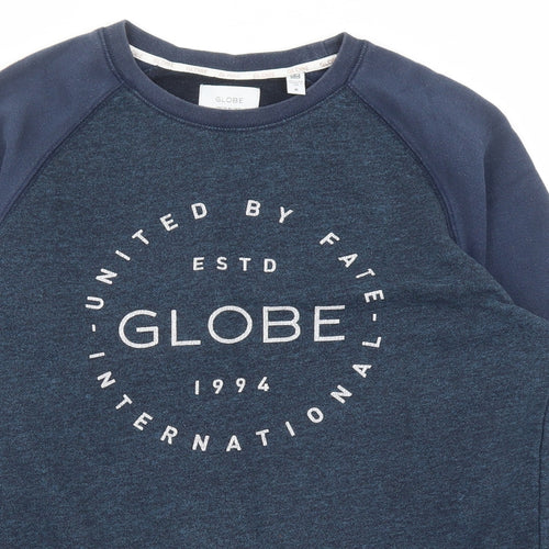 Globe Mens Blue Cotton Pullover Sweatshirt Size M