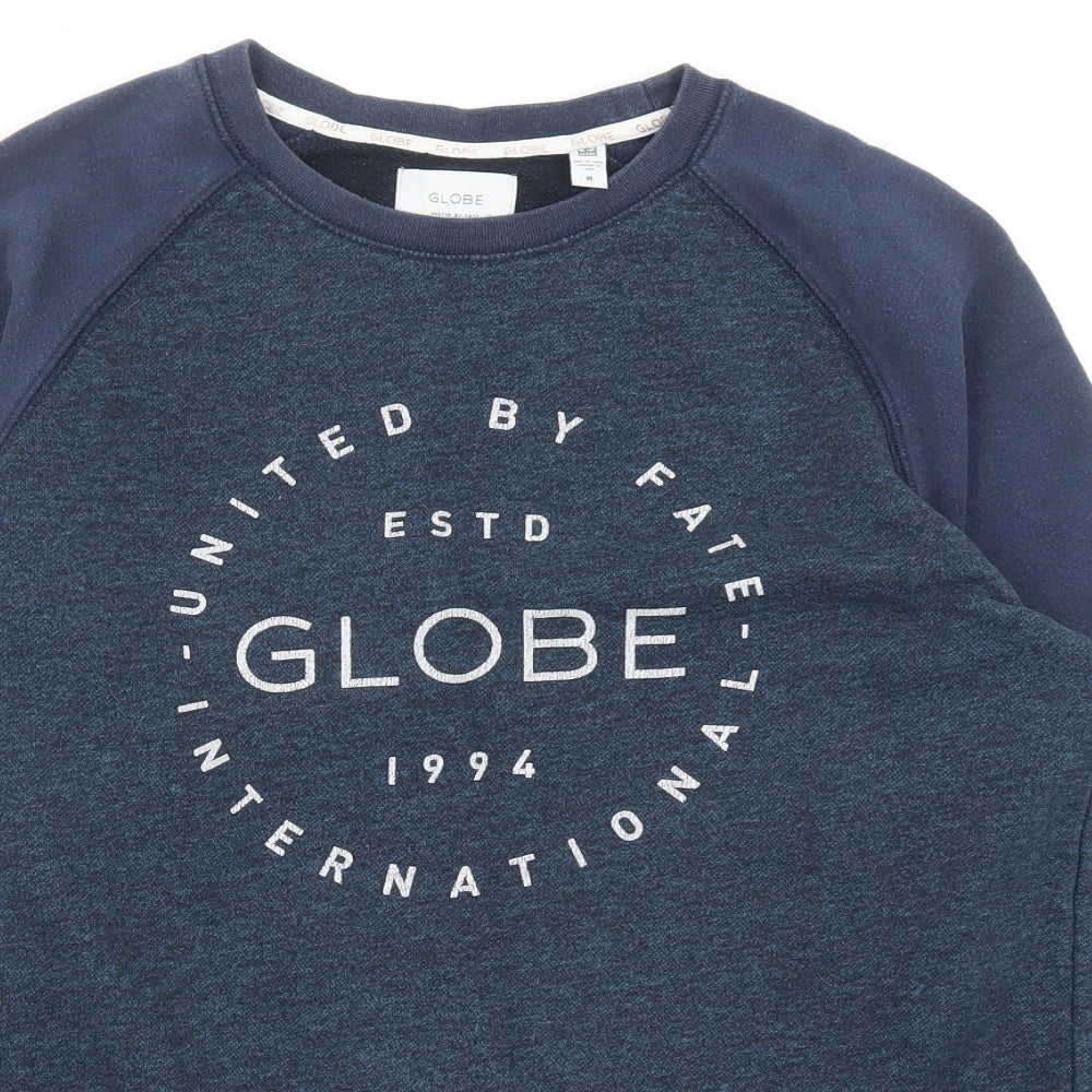 Globe Mens Blue Cotton Pullover Sweatshirt Size M