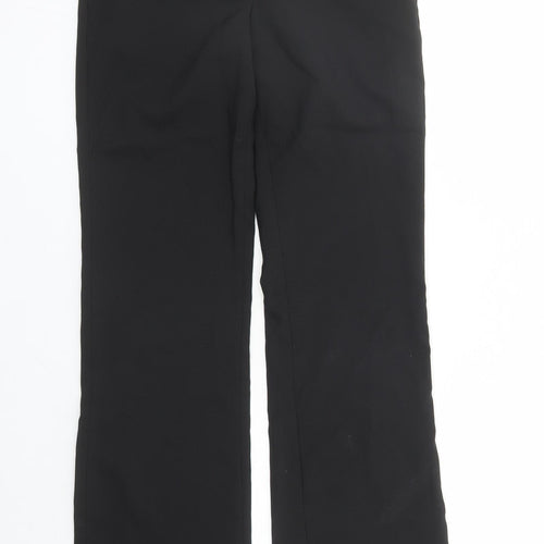 Henbury Womens Black Polyester Trousers Size 6 L29 in Regular Zip
