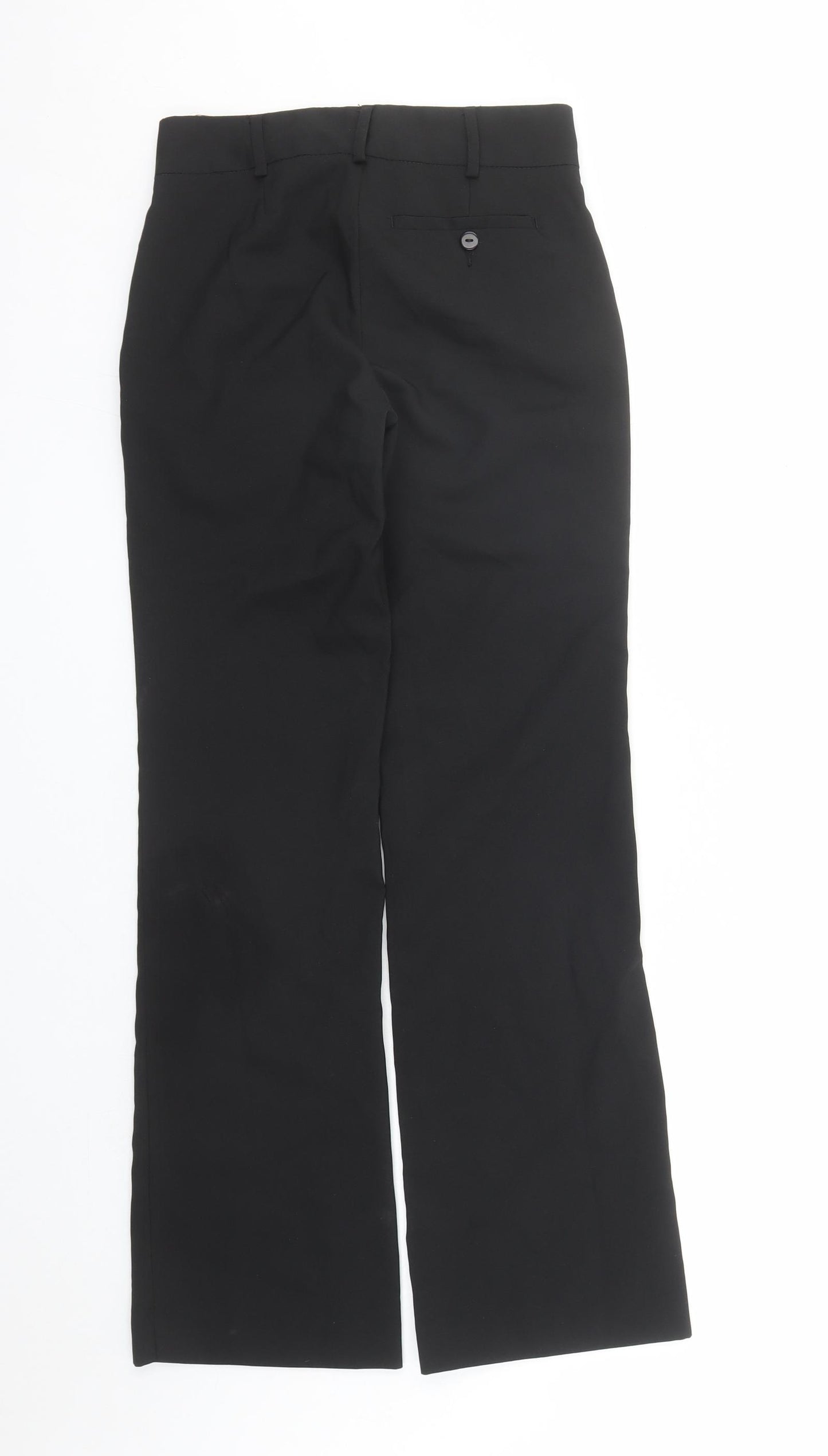 Henbury Womens Black Polyester Trousers Size 6 L29 in Regular Zip