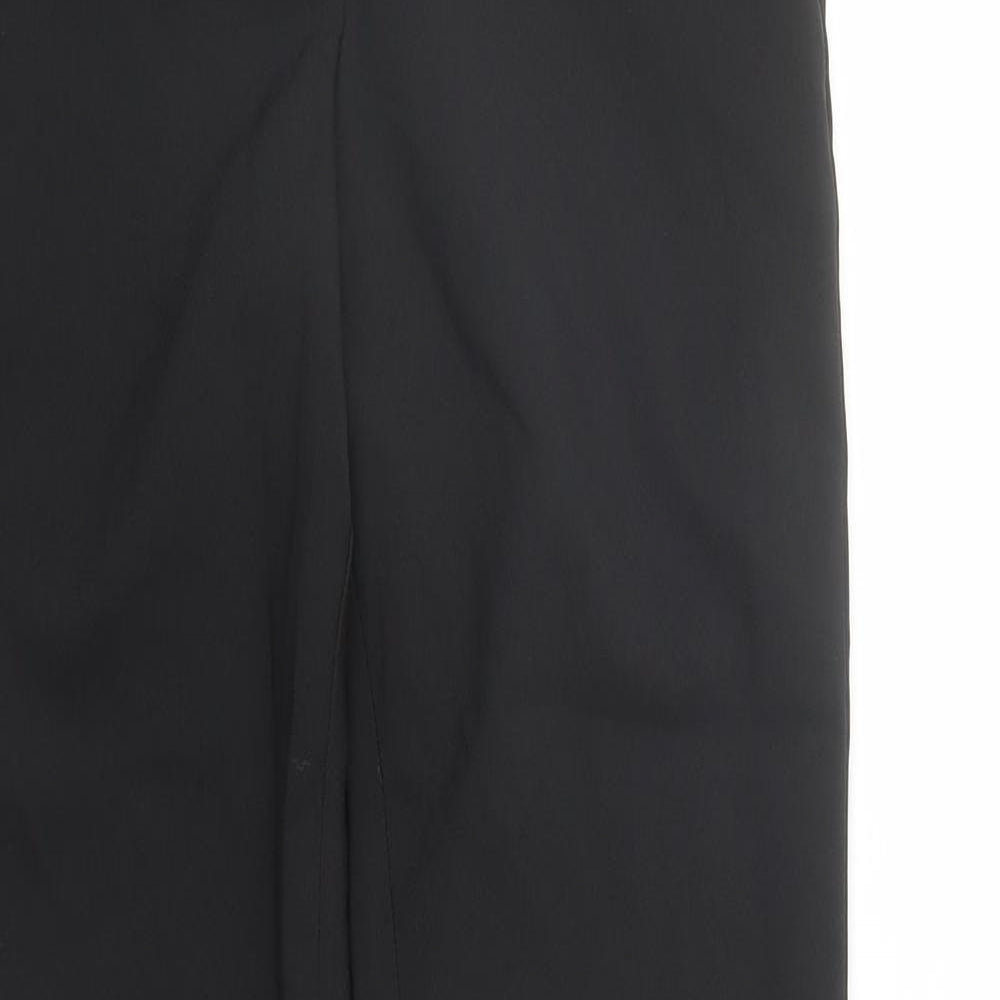 Henbury Womens Black Polyester Trousers Size 6 L29 in Regular Zip
