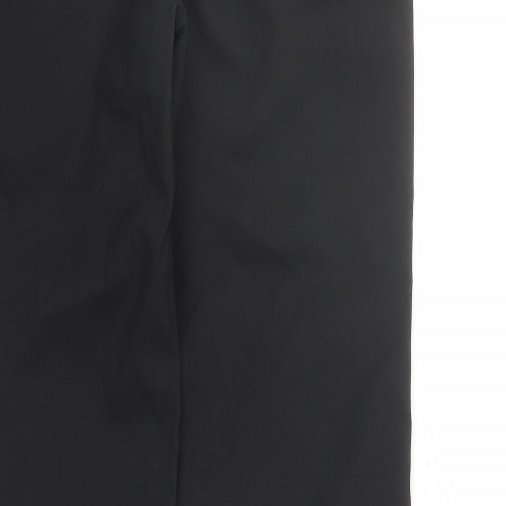 Henbury Womens Black Polyester Trousers Size 6 L29 in Regular Zip