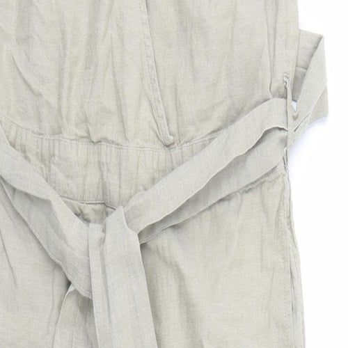 Accessorize Womens Green Cotton Jumpsuit One-Piece Size 8 L20 in Pullover - Belted