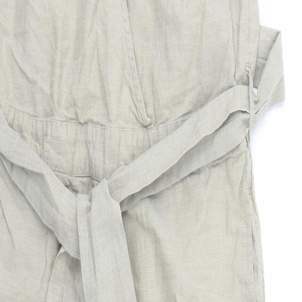 Accessorize Womens Green Cotton Jumpsuit One-Piece Size 8 L20 in Pullover - Belted