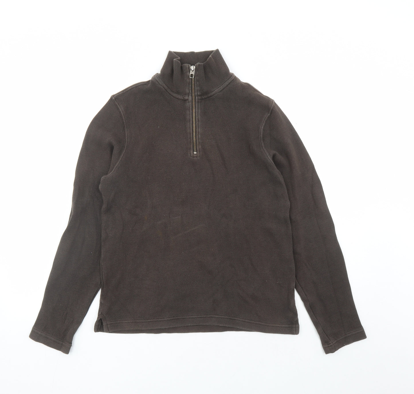 Gap Womens Brown Cotton Pullover Sweatshirt Size XS Zip