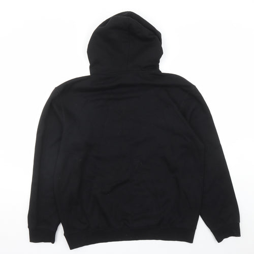 H&M Mens Black Cotton Pullover Hoodie Size L
