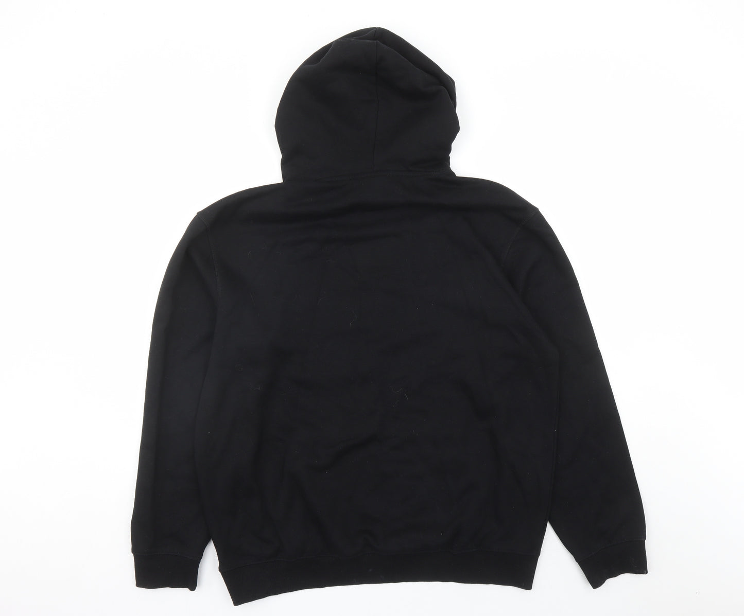 H&M Mens Black Cotton Pullover Hoodie Size L