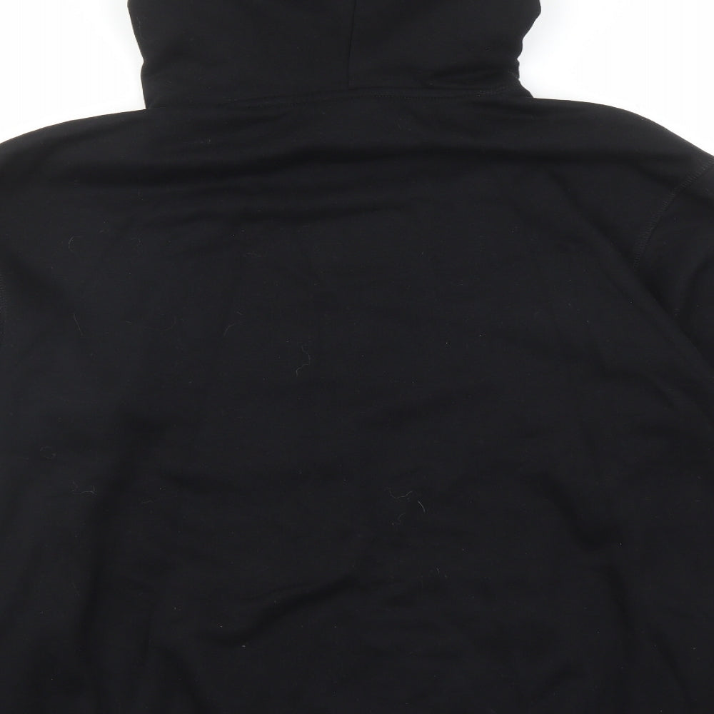 H&M Mens Black Cotton Pullover Hoodie Size L