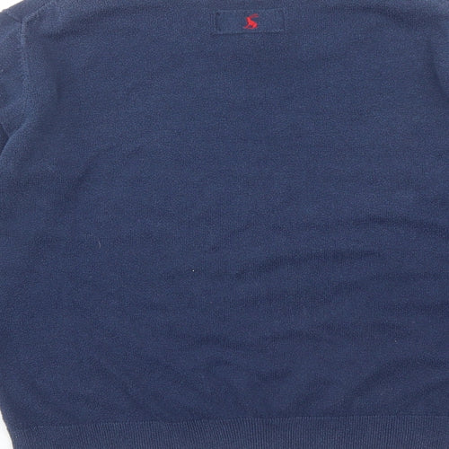 Joules Womens Blue Round Neck Cotton Pullover Jumper Size 14 - Fox