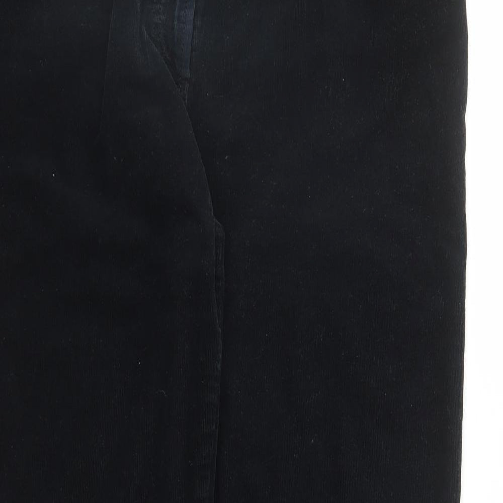 Gerry Weber Womens Black Cotton Trousers Size 18 L30 in Regular Zip