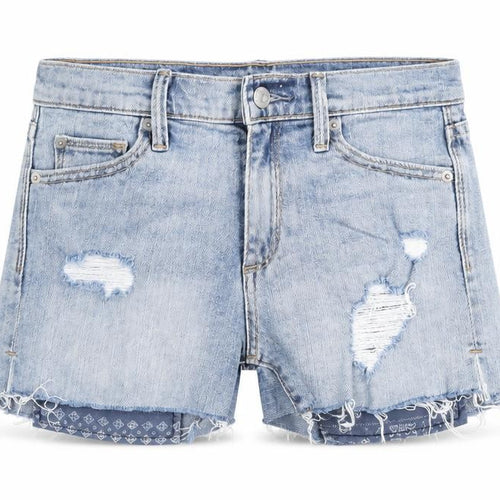 Gap Womens Blue Cotton Cut-Off Shorts Size 28 in L3 in Regular Zip - Distressed