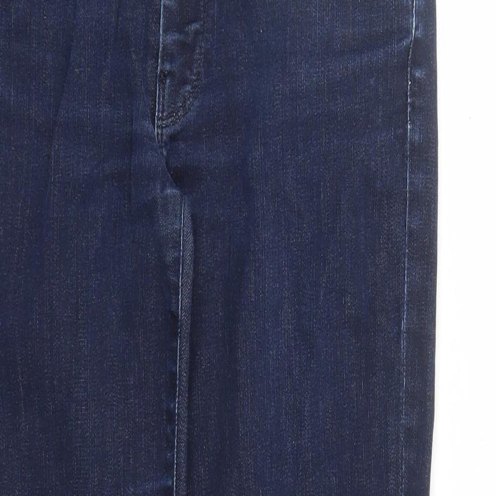 7 For All Mankind Womens Blue Cotton Straight Jeans Size 30 in L27 in Regular Zip