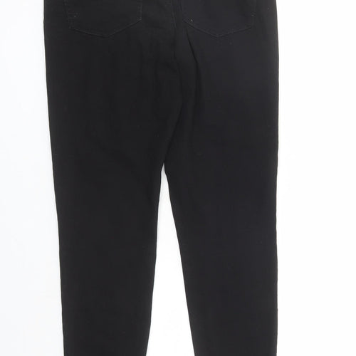 Denim & Co. Womens Black Cotton Skinny Jeans Size 10 L29 in Regular Zip