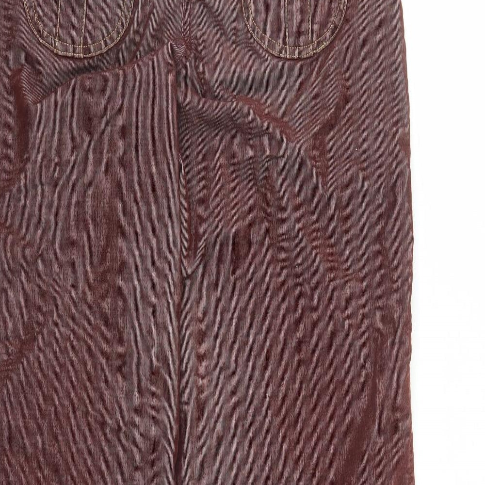 NEXT Womens Red Cotton Trousers Size 6 L29 in Regular Zip