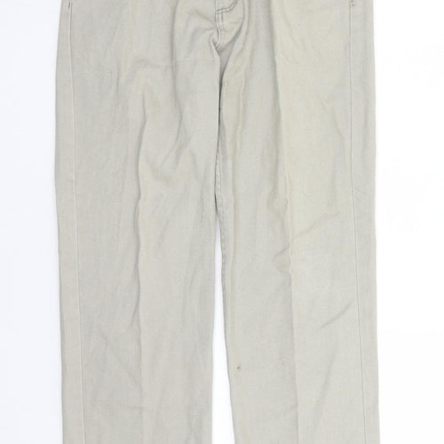 Denim Originals Mens Beige Cotton Straight Jeans Size 32 in L29 in Regular Zip