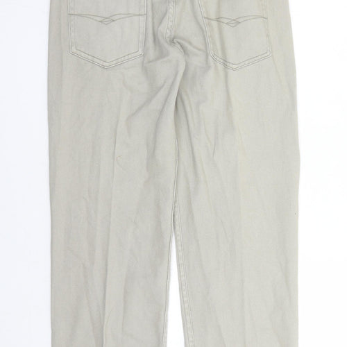 Denim Originals Mens Beige Cotton Straight Jeans Size 32 in L29 in Regular Zip